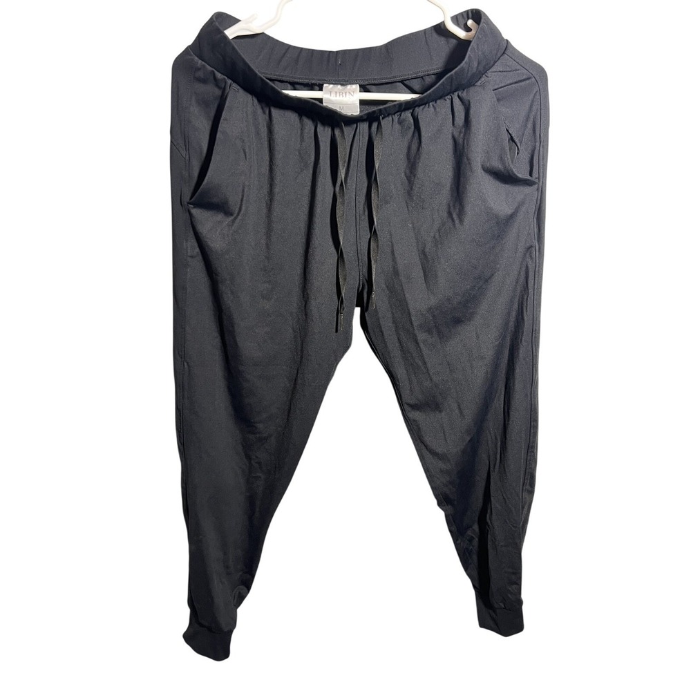LIBIN Women's Black Activewear Jogger‎ Pants Drawstring Waist Size M